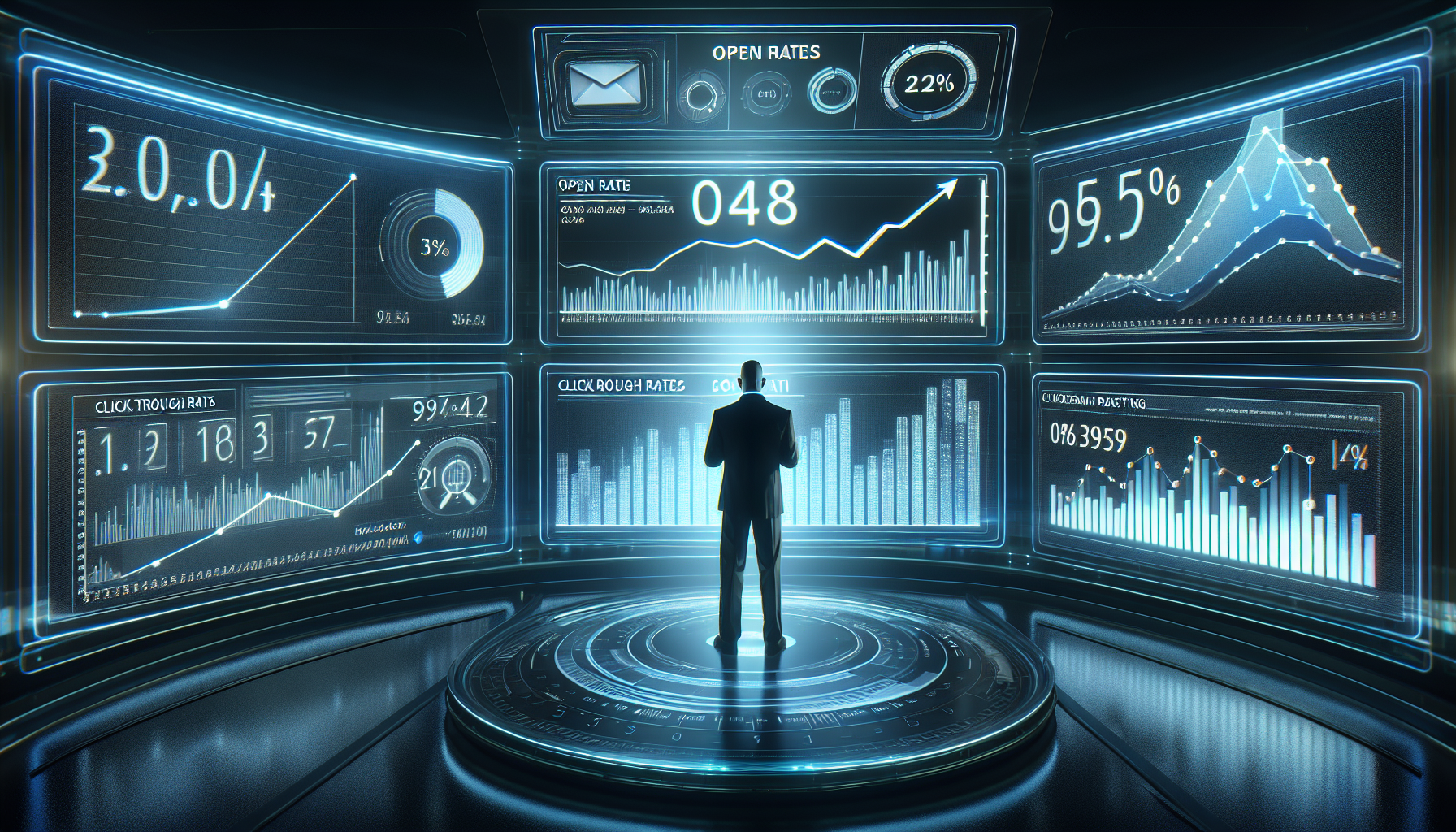 Illustration of email marketing metrics