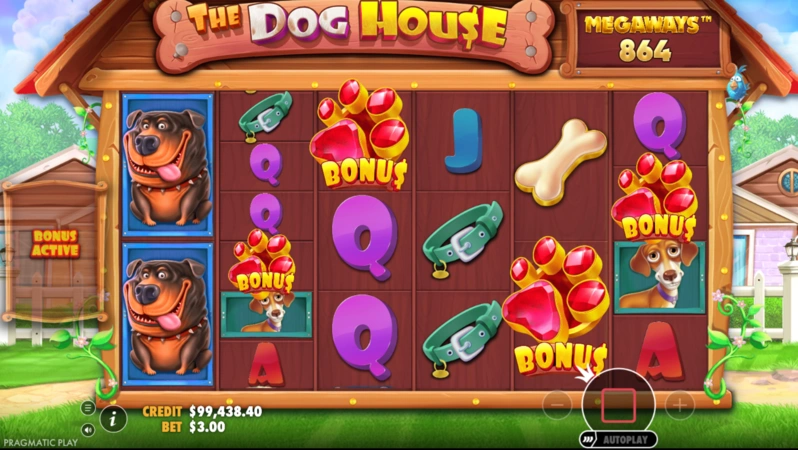 The Dog House Megaways Slot Scatter Simvolları