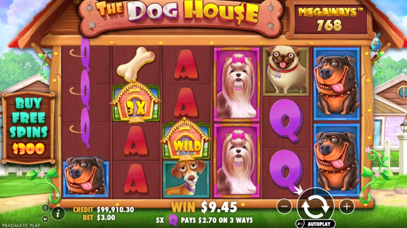 The Dog House Megaways Slot Wild Simvolları